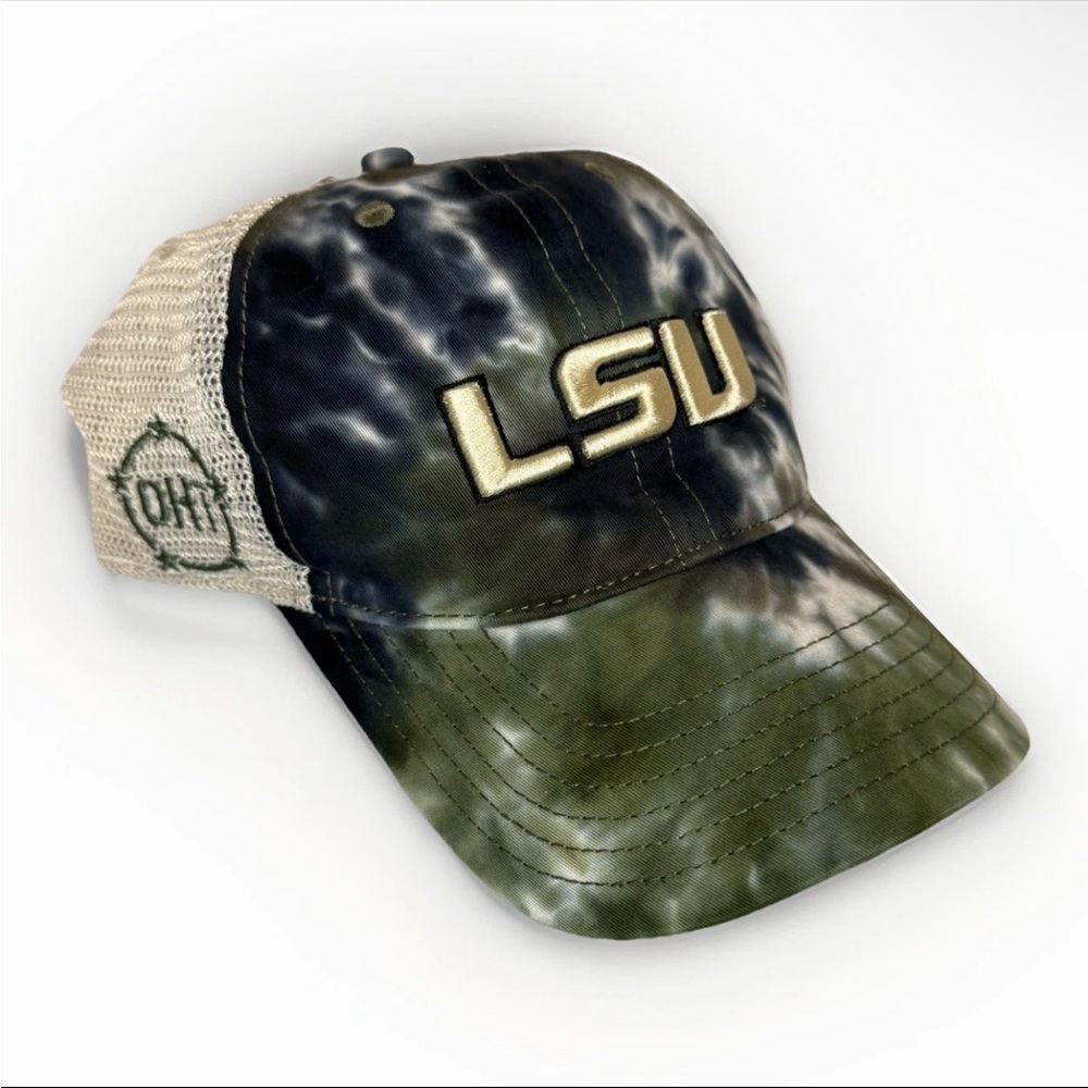 LSU Tigers Hat Snapback Operation Hat Trick OHT Olive Camo Tie Dye Cap